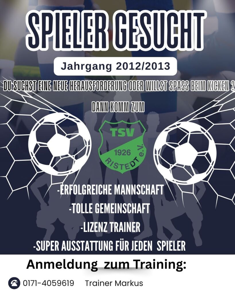Jugendfußballer gesucht