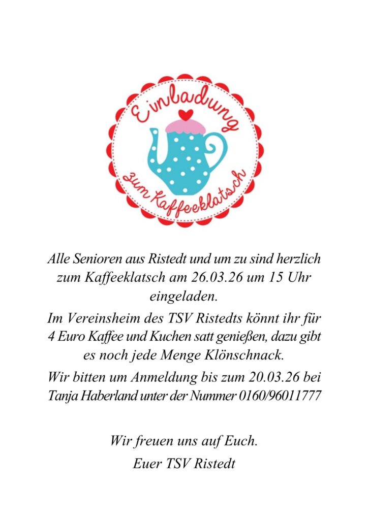 Einladung zum Kaffeeklatsch
