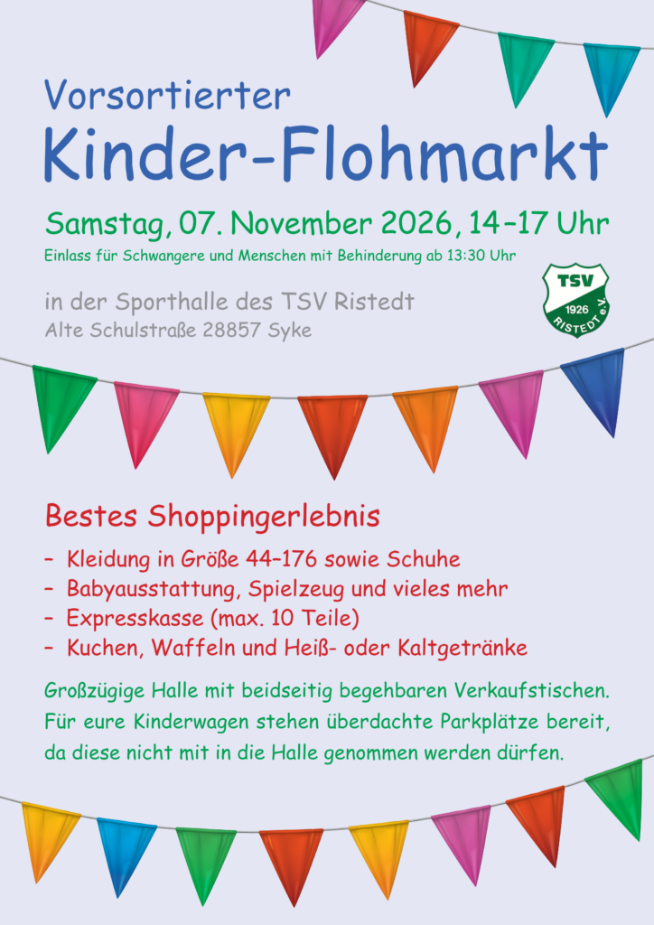 Kinderflohmarkt am 07.11 ab 14 Uhr